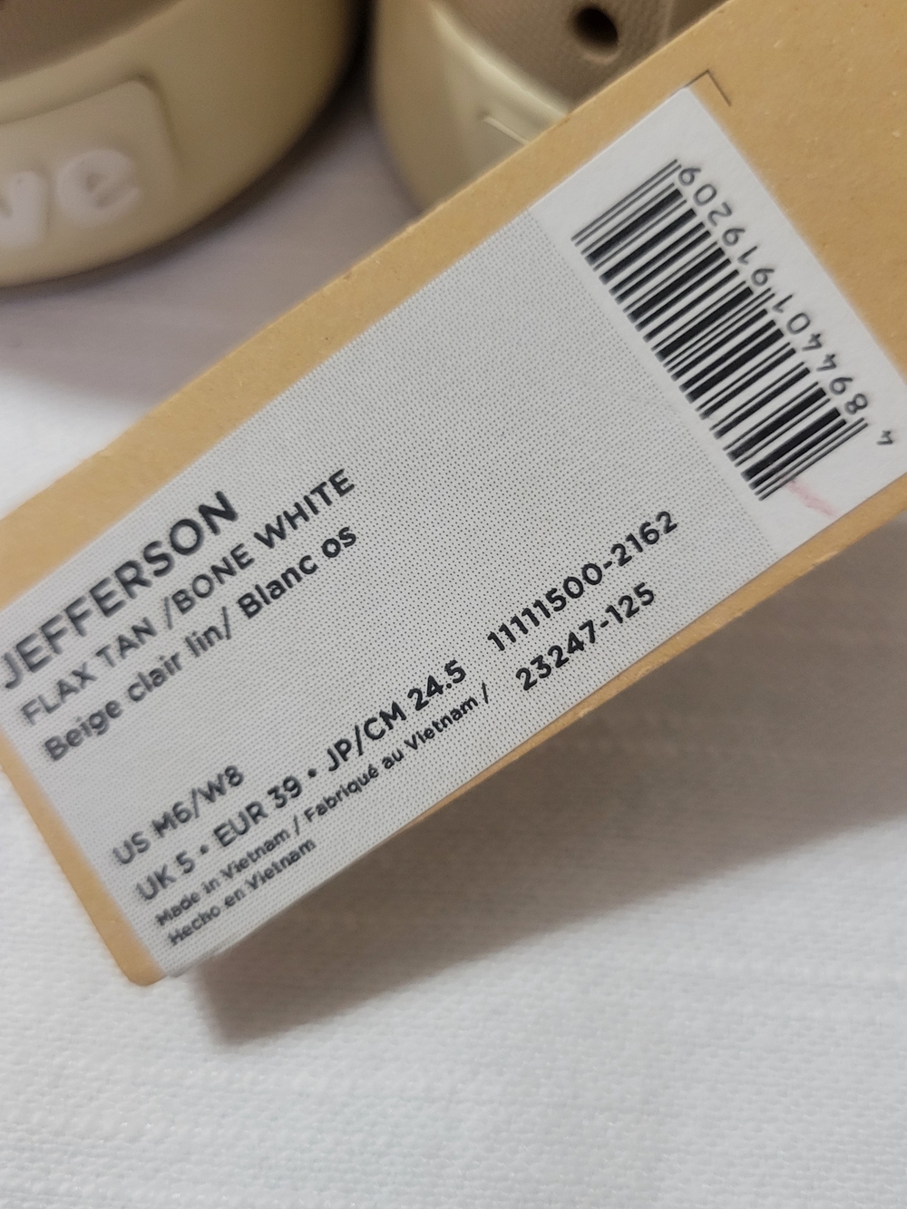 Native Slip-On Jefferson Sneakers in Flax Tan/ Bone White - Picture 7 of 7